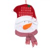 Calendar Advent Textil Craciun Om Zapada 48x60 cm Rosu Alb | Calendar Perete Decoratiune Craciun cu Buzunare si Marker