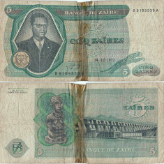 1972 ( 24 XI ) , 5 zaïres ( P-20a ) - Zair