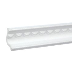 Bagheta decorativa polistiren extrudat M6 08 NW, clasic, alb, 200 x 4.5 x 0.5 cm