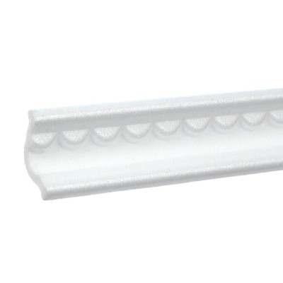 Bagheta decorativa polistiren extrudat M6 08 NW, clasic, alb, 200 x 4.5 x 0.5 cm foto