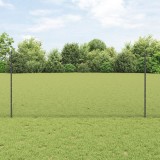 Șt&acirc;lpi gard vidaXL 10 buc U-Channel Gri 120 cm Oțel, Gard hexagonal vidaXL Gri 1,2x10 m Oțel