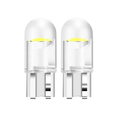 Set 2 LED T10 W5W 5500K SMD technology alb pur foto