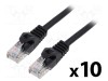 Cablul Patch LANBERG U/UTP 5e 0,5m 26AWG CCA PVC Negru