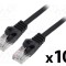 Cablul Patch LANBERG U/UTP 5e 0,5m 26AWG CCA PVC Negru