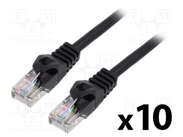 Cablul Patch LANBERG U/UTP 5e 0,5m 26AWG CCA PVC Negru