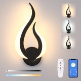 Cumpara ieftin Aplica LED Lightess, 2 bucati, Dimabila cu Telecomanda, 2700K-6500K, Iluminare Sus-Jos, Interior, Alb