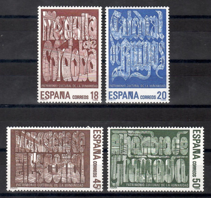 Spania 1988 - Patrimoniul Mondial UNESCO, MNH