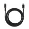 Cablu Date si Incarcare USB-C - USB-C Baseus Dura Series pentru MacBook, 100W, 2m, Auriu - Negru P10377803U01-02