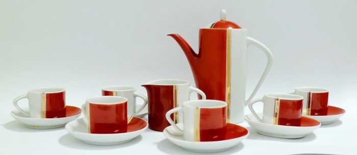 Garnitura Cafea Portelan Retro maghiar deosebit