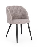 Cumpara ieftin Set 2 scaune negru bej Queen 53x57x81.5 cm