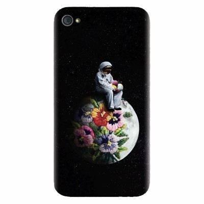 Husa silicon pentru Apple Iphone 4 / 4S, Astronaut foto