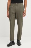 HUGO pantaloni de l&acirc;nă culoarea verde, mulata, 50530110