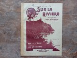 SUR LA RIVIERA &ndash; Repertoire Nitta-Jo &ndash; Paroles de Bertal et Ronn, Musique de L&eacute;o Daniderff (Ed. M. Lentzeridis, Constantinople)