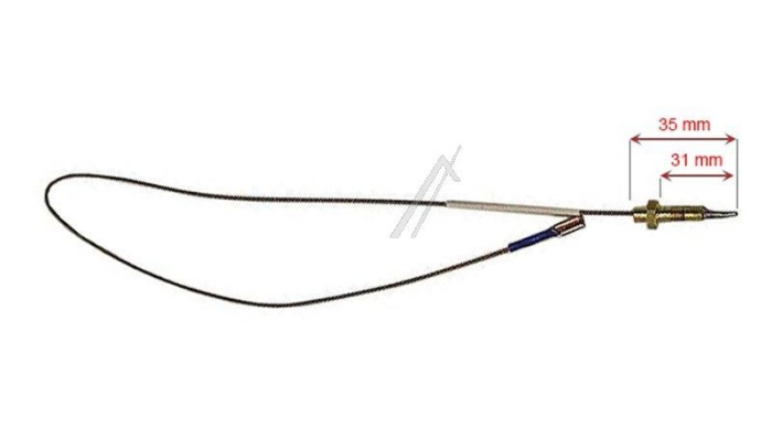 C00052986 TERMOCUPLA L600MM 482000026835 WHIRLPOOL/INDESIT