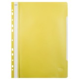 Dosar cu sina, plastic, galben, multiperforatii pentru arhivare, colturi rotunjite, set 25 buc