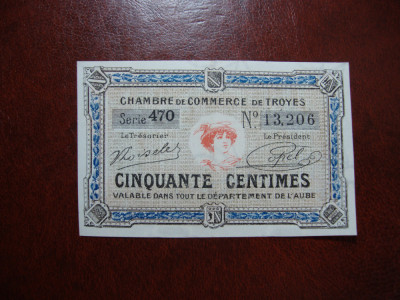 FRANTA TROYES 50 CENTIMES UNC foto