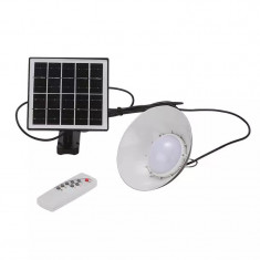 Aplica cu bec LED VR8620, panou solar si telecomanda, 20W foto