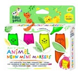 Set 4 mini markere neon, Avenir, Animale