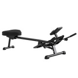 SPORTNOW Aparat de vaslit hidraulic cu 12 niveluri și ecran LCD, pentru antrenament cardio la domiciliu, capacitate max. 130 kg, negru | Aosom Romania