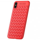 Cumpara ieftin Husa iPhone XS Max Woven Textue, Usams Rosie