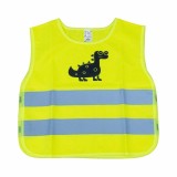 Vesta de siguranta pentru copii galbena cu certificat DINOSAUR