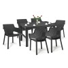 Set mobilier de grădină Evyon 6+1, grafit, Curver