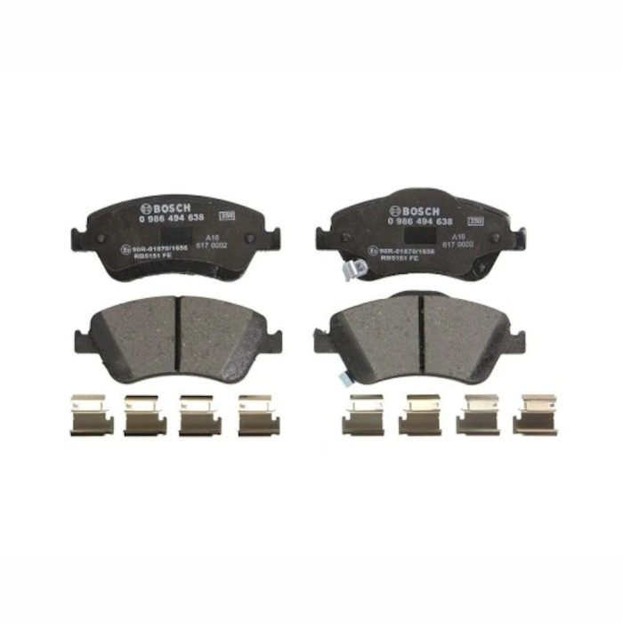 Set Placute frana punte fata BOSCH, Toyota Auris (E15), 10.2006-09.2012, Corolla sedan, E15, 2006-2013