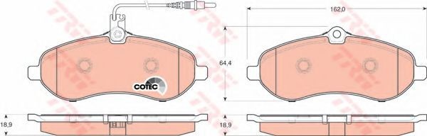 Set placute frana,frana disc PEUGEOT EXPERT Tepee (VF3V) (2007 - 2016) TRW GDB1718