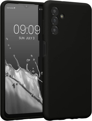 Husa din silicon compatibila cu Samsung Galaxy A13 5G, silk touch, interior din catifea, Negru foto