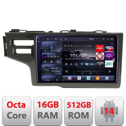 Navigatie Honda Fit 2014-2019 Android radio gps internet 8 core QLED 2K 16+512 360 Edotec CarStore Technology