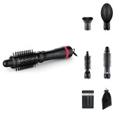 Perie rotativa cu aer cald Rowenta x Karl Lagerfeld Express Style CF635LF0, 800W, 3 trepte de viteza / temperatura, 5 accesorii, invelis Keratin &amp;amp;