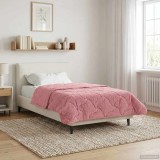 vidaXL Pilotă de vară Roz 140 x 220 cm Microfibră și fleece Teddy 42026194