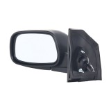 Oglinda exterioara Toyota Corolla (E12) 01.2002-12.2003 Partea Stanga Crom Convex Manuala Prin Cablu Fara Incalzire, carcasa neagra, model Japonez