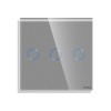 Panou Intrerupator Triplu cu Touch Mini din Sticla LUXION SmartElectro IntelligentHouse