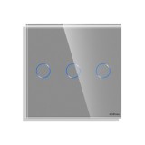 Panou Intrerupator Triplu cu Touch Mini din Sticla LUXION SmartElectro IntelligentHouse
