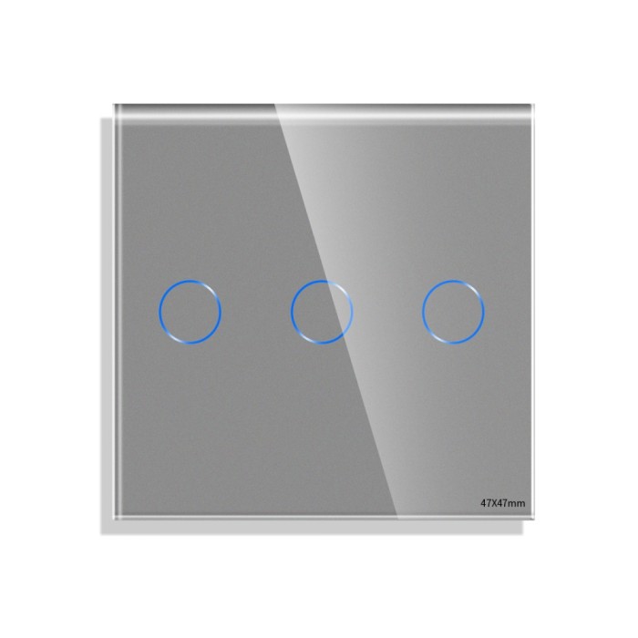 Panou Intrerupator Triplu cu Touch Mini din Sticla LUXION SmartElectro IntelligentHouse