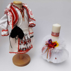 Set Botez Traditional - Marina 4 - 2 piese Botez Traditional : costumas si lumanare