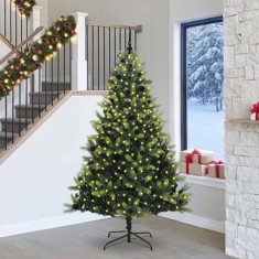 vidaXL Brad de Crăciun artificial cu ramuri articulare 300 LEDs 240 cm 3396010
