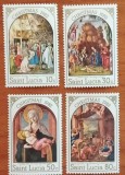SANTA-LUCIA-1982-&#039;&#039;PICTURI- CELEBRE-RELIGIE&#039;&#039;CRACIUN-82-MADONA cu Pruncul&#039;&#039;-Serie 4v..-MNH NESTAMP. -Calitate EXTRA, Nestampilat