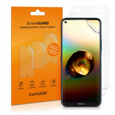 Set 3 folii de protectie pentru Nokia 8.3, Kwmobile, Fata, Transparent, 52475.1 foto