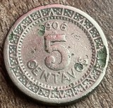 C50 - Moneda foarte veche - Mexic - 5 centavos - 1906