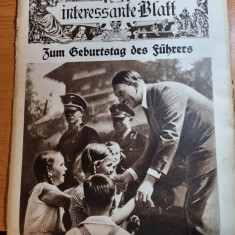 revista nazista austria 21 aprilie 1938-foto adolf hitler,germania nazista