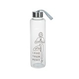 Bidon de apa Sport cu mesaj Motivational, 500 ml, Transparent, ATU-081047