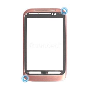Coperta frontală HTC Wildfire S roz foto