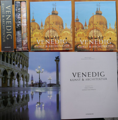 Venetia , arta si arhitectura , 2 volume de lux in etui , coperte panzate foto