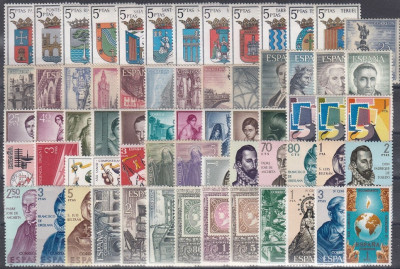 C318 - Spania 1965 - timbre nestampilate MNH,anul complet foto