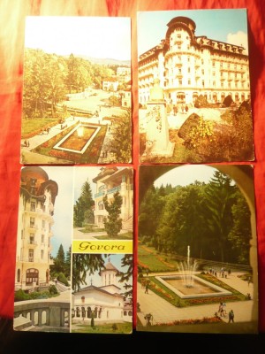 4 Ilustrate Govora circulate 1974- Vedere , Pavilion 1 ,Parcul foto