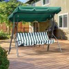 Balansoar de gradina, acoperis reglabil, 3 locuri, 170x110x153 cm, cadru metal, material textil, ProCart