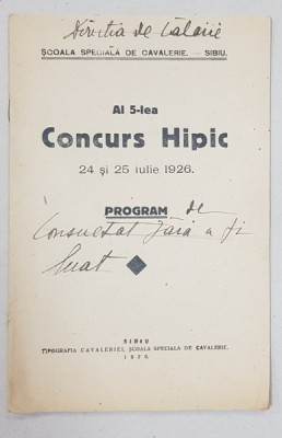 AL 5-lea Concurs Hipic - Sibiu, 1926 foto