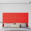 Panouri perete 3D decorative vidaXL, 12 buc, 30x30cm, piele ecologica roșie, 1.08m&sup2;, izolare fonică, design modern